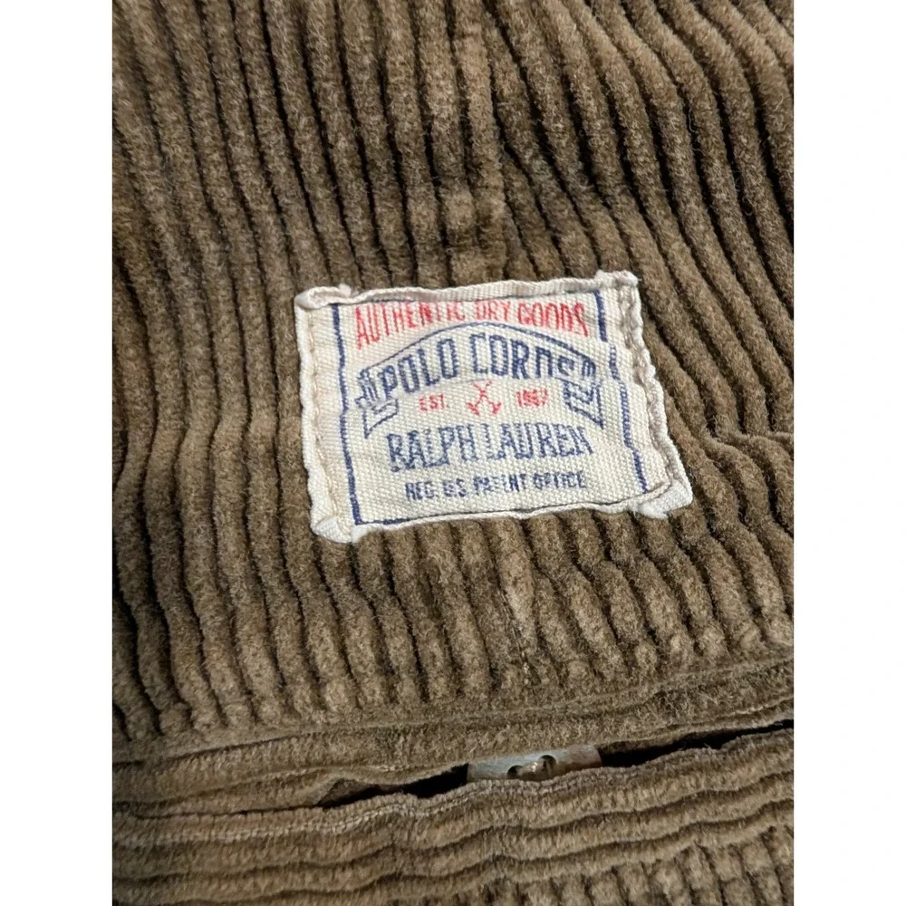 Polo Ralph Lauren Polo Cord Brown Corduroy Pants Mens 38x30‎ Pleated Made in USA